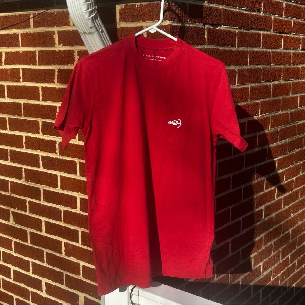 Crown & Anchor Men's Red Short Sleeve Tee